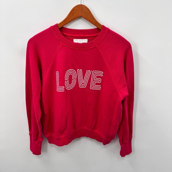 SPIRITUAL GANGSTER Pink Love Bridget Crewneck Sweatshirt // XS - Picture 3 of 9